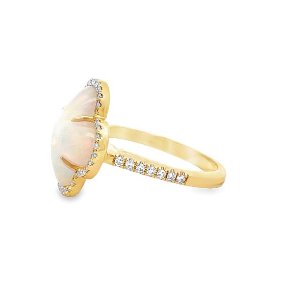 Opal and Diamond Ring Image 2 Flora Gems Decatur, IL
