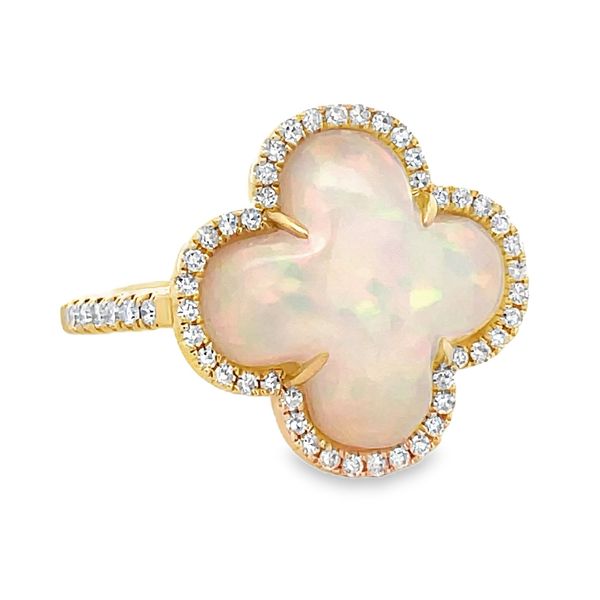 Opal and Diamond Ring Flora Gems Decatur, IL