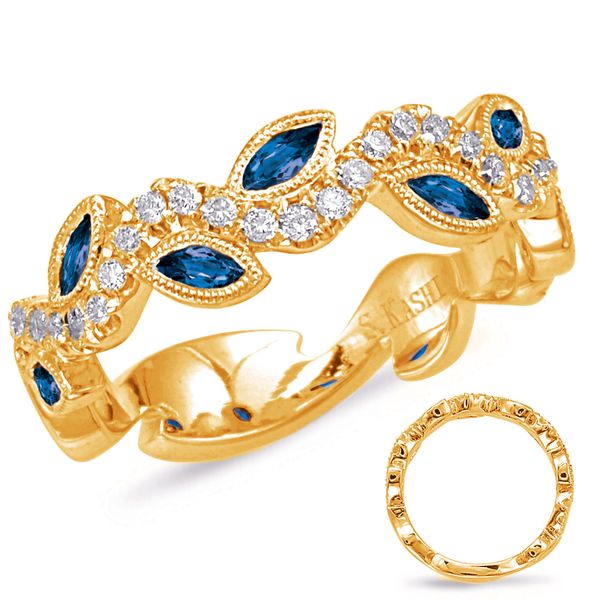 Blue Sapphire and Diamond Ring Flora Gems Decatur, IL