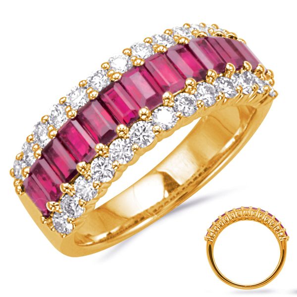Ruby and Diamond Ring Flora Gems Decatur, IL