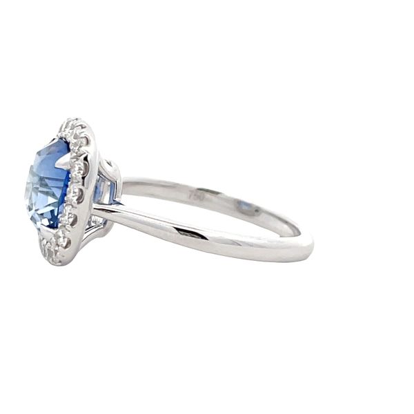 Blue Sapphire and Diamond Ring Image 2 Flora Gems Decatur, IL