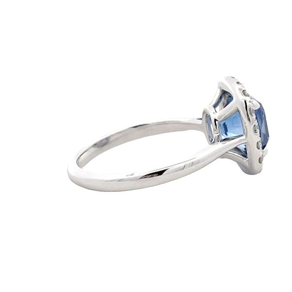 Blue Sapphire and Diamond Ring Image 4 Flora Gems Decatur, IL