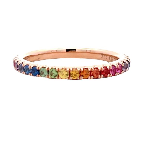Lisa Nik Rainbow Sapphire Stackable Ring Flora Gems Decatur, IL