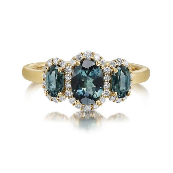 Montana Sapphire and Diamond Ring Flora Gems Decatur, IL