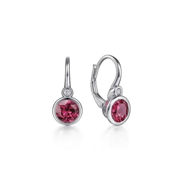Pink Tourmaline and Diamond Earrings Flora Gems Decatur, IL
