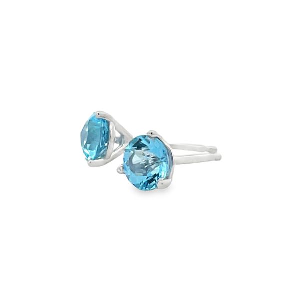 Swiss Blue Topaz Earrings Image 2 Flora Gems Decatur, IL