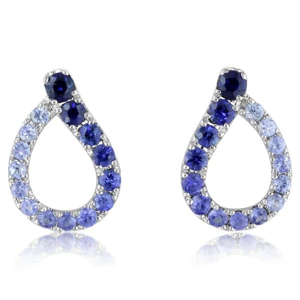 Blue Sapphire Earrings Flora Gems Decatur, IL