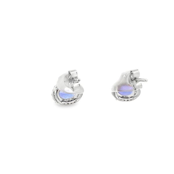 Tanzanite and Diamond Earrings Image 3 Flora Gems Decatur, IL