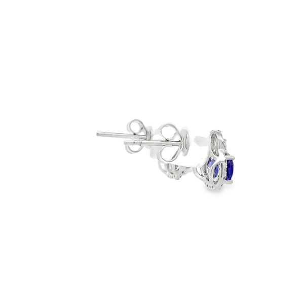Tanzanite and Diamond Earrings Image 4 Flora Gems Decatur, IL