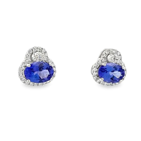 Tanzanite and Diamond Earrings Flora Gems Decatur, IL