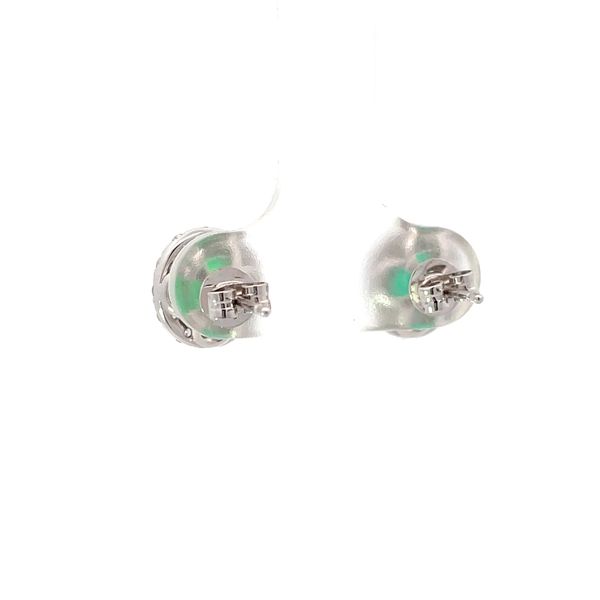 Emerald and Diamond Earrings Image 3 Flora Gems Decatur, IL