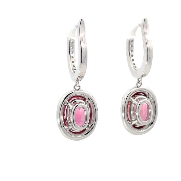 Pink Tourmaline and Diamond Earrings Image 3 Flora Gems Decatur, IL