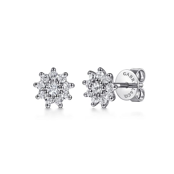 White Sapphire Earrings Flora Gems Decatur, IL