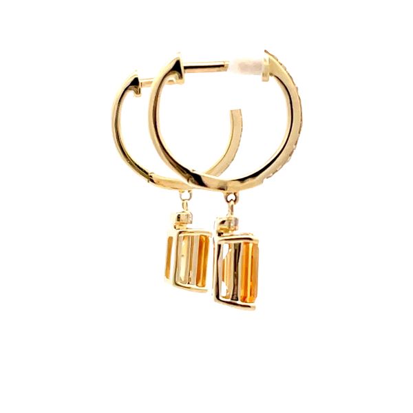 Citrine and Diamond Earrings Image 4 Flora Gems Decatur, IL