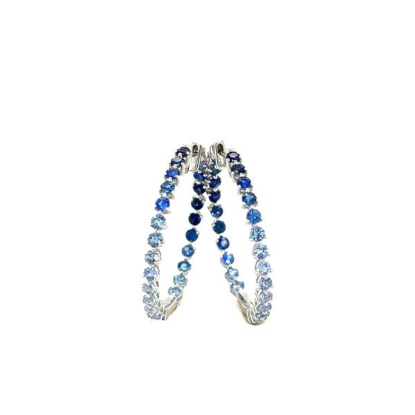 Lisa Nik Blue Sapphire Hoop Earrings Flora Gems Decatur, IL