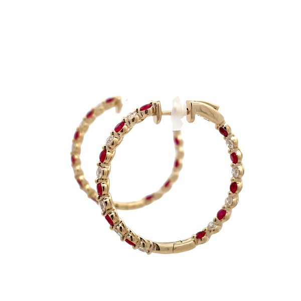 Ruby and Diamond Earrings Image 2 Flora Gems Decatur, IL