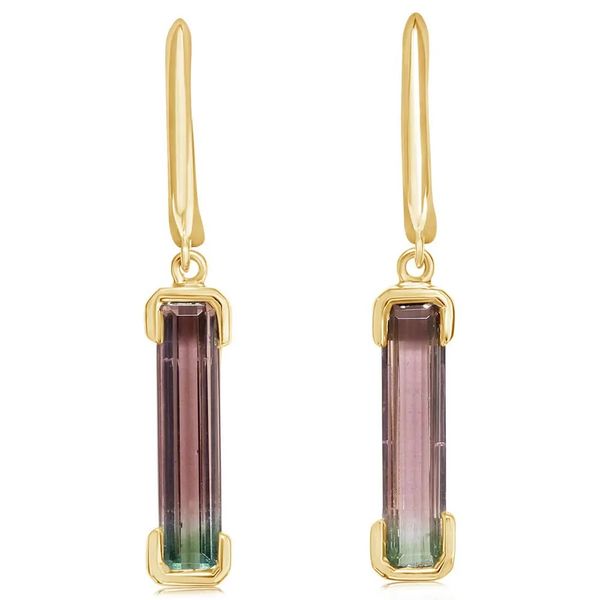 Bi Color Tourmaline Earrings Flora Gems Decatur, IL