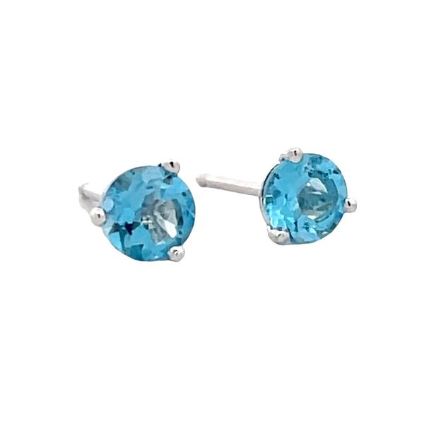 Blue Topaz Earrings Flora Gems Decatur, IL