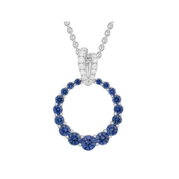 Sapphire and Diamond Necklace Flora Gems Decatur, IL