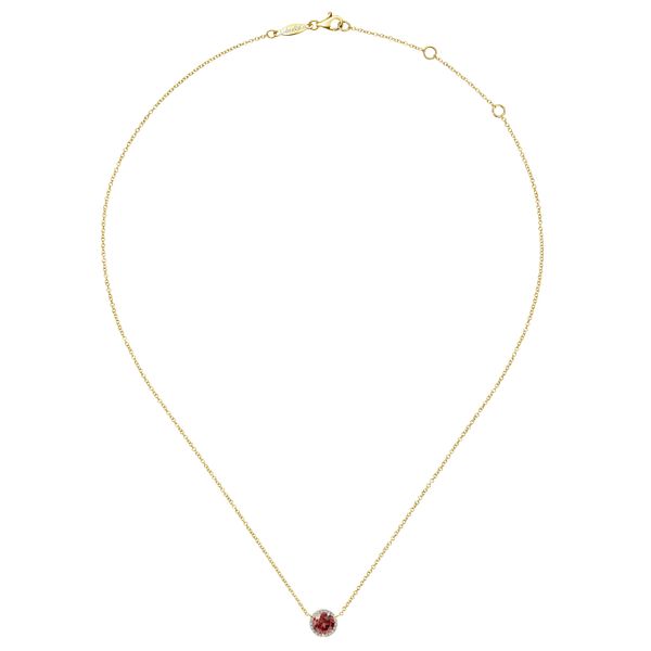 Garnet and Diamond Necklace Image 2 Flora Gems Decatur, IL