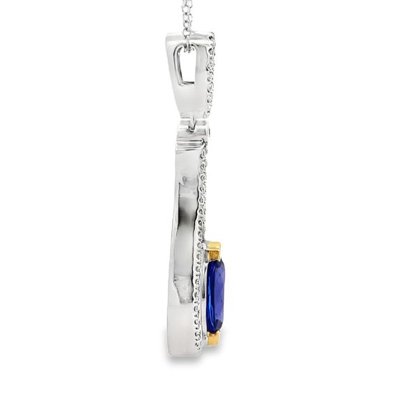 Tanzanite and Diamond Pendant Image 4 Flora Gems Decatur, IL