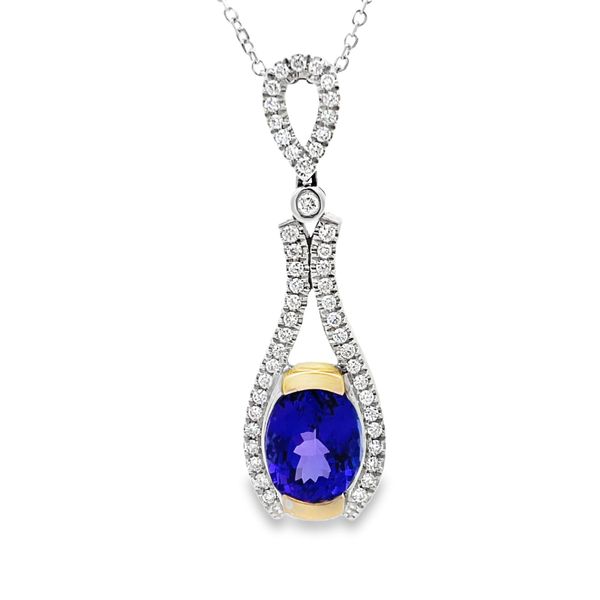 Tanzanite and Diamond Pendant Flora Gems Decatur, IL