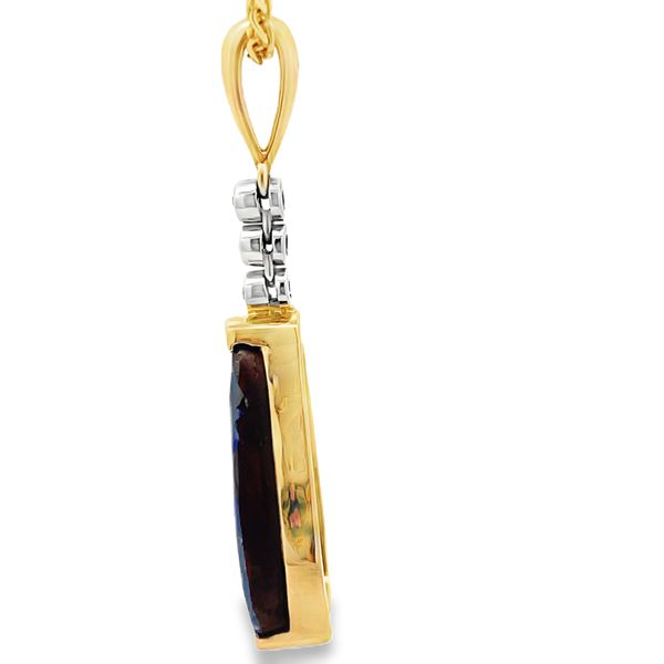 Boulder Opal and Diamond Pendant Image 2 Flora Gems Decatur, IL