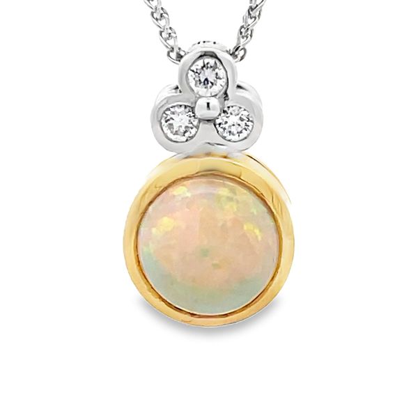 Opal and Diamond Pendant Flora Gems Decatur, IL