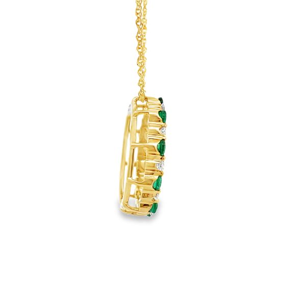 Emerald and Diamond Pendant Image 4 Flora Gems Decatur, IL
