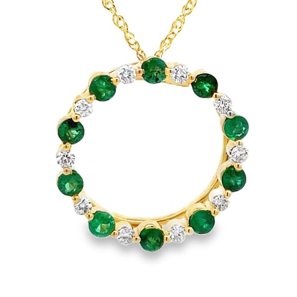 Emerald and Diamond Pendant Flora Gems Decatur, IL