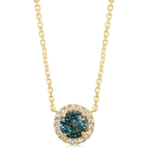 Montana Sapphire and Diamond Necklace Flora Gems Decatur, IL