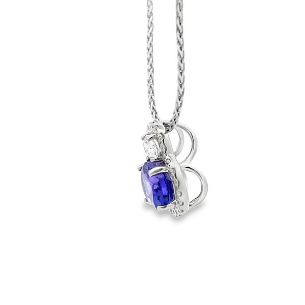 Tanzanite and Diamond Pendant Image 2 Flora Gems Decatur, IL