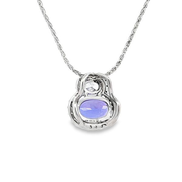 Tanzanite and Diamond Pendant Image 3 Flora Gems Decatur, IL