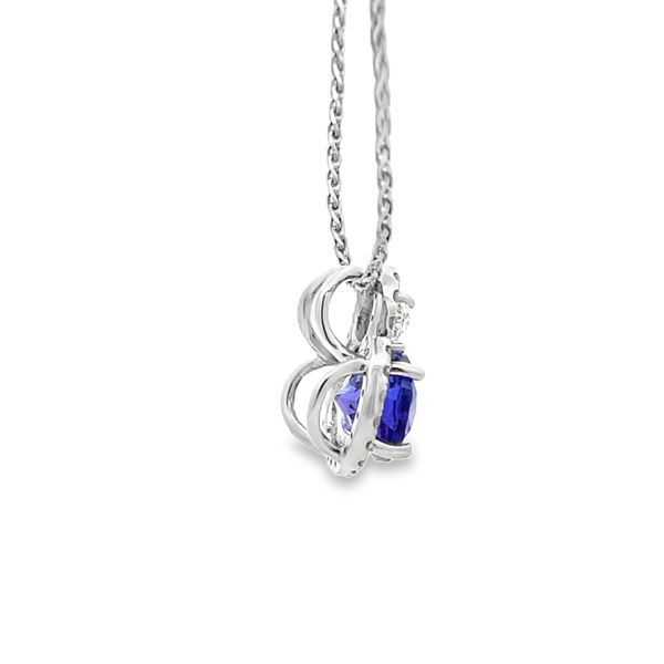 Tanzanite and Diamond Pendant Image 4 Flora Gems Decatur, IL