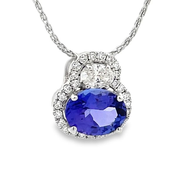 Tanzanite and Diamond Pendant Flora Gems Decatur, IL