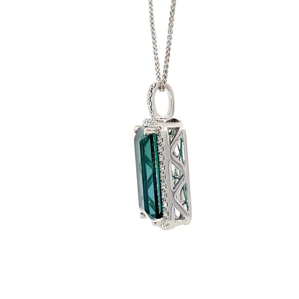 Tourmaline and Diamond Necklace Image 2 Flora Gems Decatur, IL