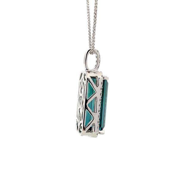 Tourmaline and Diamond Necklace Image 4 Flora Gems Decatur, IL