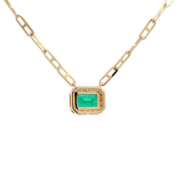 Emerald and Diamond Necklace Image 3 Flora Gems Decatur, IL