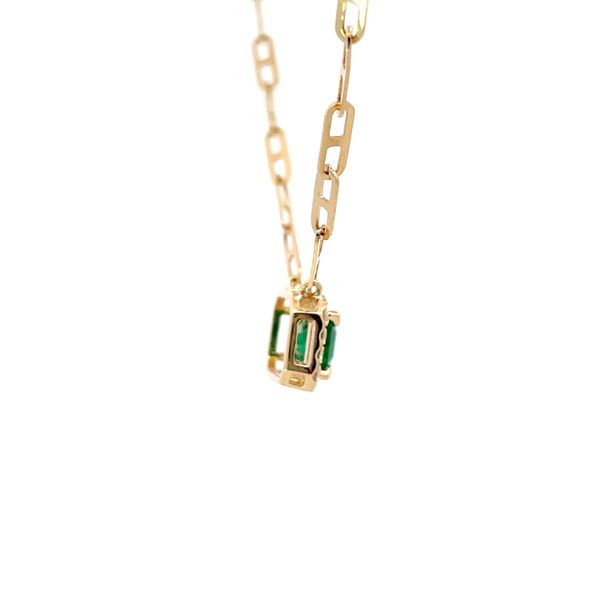 Emerald and Diamond Necklace Image 4 Flora Gems Decatur, IL