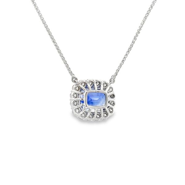 Blue Sapphire and Diamond Neckace Image 3 Flora Gems Decatur, IL