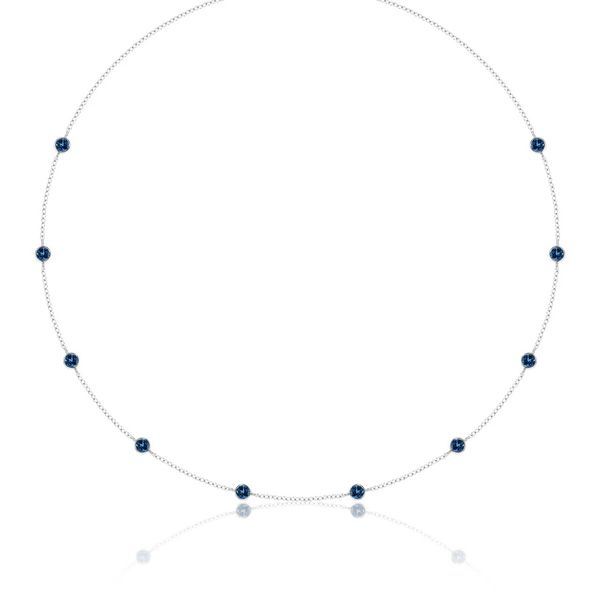 Blue Topaz Station Necklace Flora Gems Decatur, IL