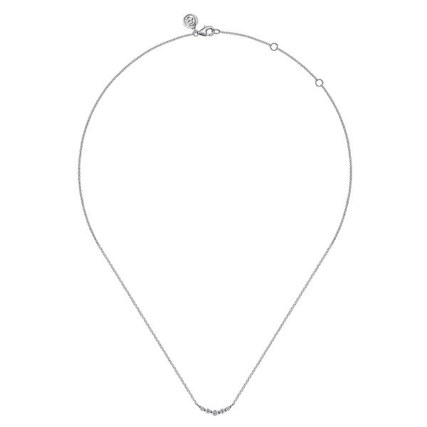 White Sapphire Bar Necklace Image 4 Flora Gems Decatur, IL