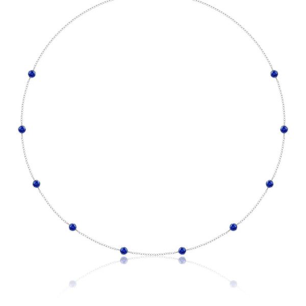 Blue Sapphire Station Necklace Flora Gems Decatur, IL