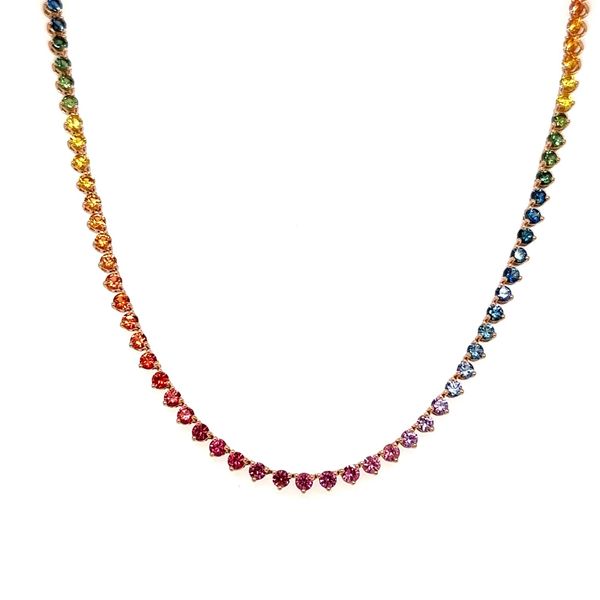 Lisa Nik Multi Color Sapphire Necklace Flora Gems Decatur, IL