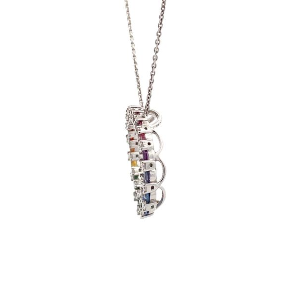 Lisa Nik Multi Color Sapphire Necklace Image 2 Flora Gems Decatur, IL
