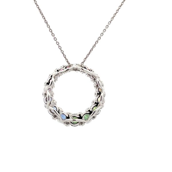 Lisa Nik Multi Color Sapphire Necklace Image 3 Flora Gems Decatur, IL