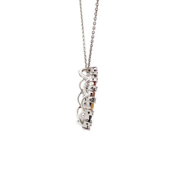 Lisa Nik Multi Color Sapphire Necklace Image 4 Flora Gems Decatur, IL