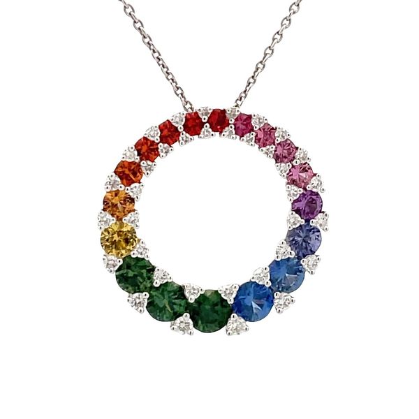 Lisa Nik Multi Color Sapphire Necklace Flora Gems Decatur, IL