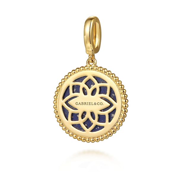 Lapis and Diamond Pendant Image 3 Flora Gems Decatur, IL
