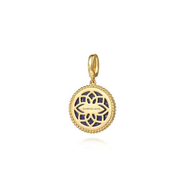 Lapis and Diamond Pendant Image 5 Flora Gems Decatur, IL